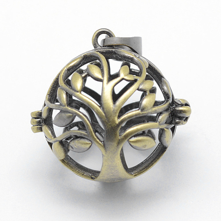 Brass Rack Plating Cage Pendants LS-KK-F722-43AB-RS-1