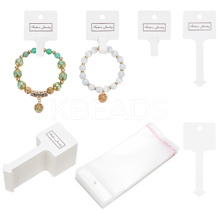 1 Set Paper Hair Ties Display Cards AJEW-WR0002-30-1