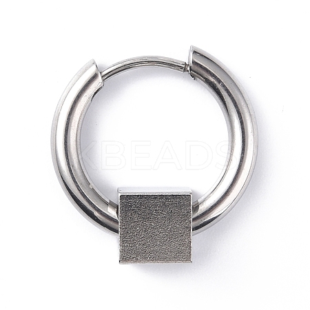 Non-Tarnish 304 Stainless Steel Hoop Earrings LS-STAS-B030-03A-1