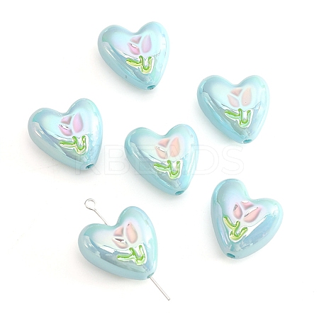 2Pcs UV Platings Acrylic Beads PW-WG22008-05-1