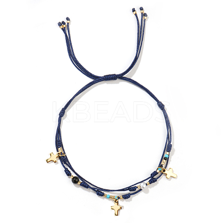 Bohemian Style Nylon Cord Braided Bracelets UV7354-3-1