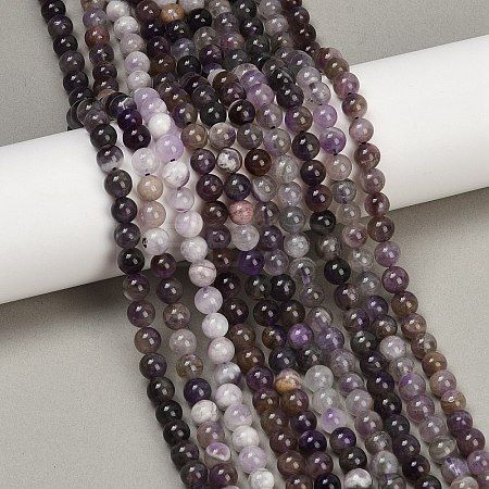 Natural Amethyst Beads Strands LS-G-F591-25-6mm-1
