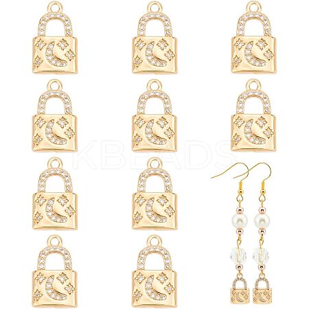 Brass Rhinestone Pendants FIND-WH0144-27KCG-1