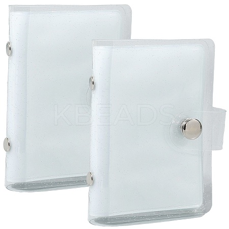 2Pcs PVC Mini Photocard Holder Book AJEW-SP0002-20A-03-1