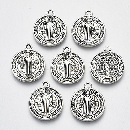 (TIBEB-A9489-AS-FF) Tibetan Style Alloy Pendants LS-TIBEP-N005-12AS-RS-1