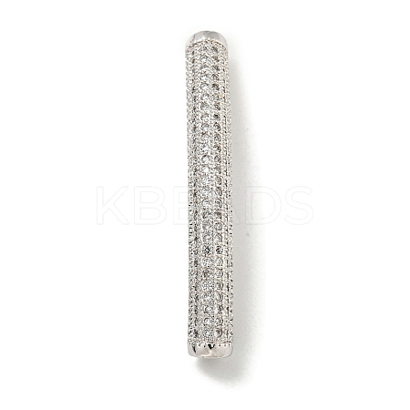 Brass Micro Pave Clear  Cubic Zirconia Beads KK-G493-15P-01-1