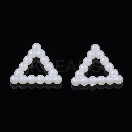 ABS Plastic Imitation Pearl Linking Rings OACR-S020-06-1