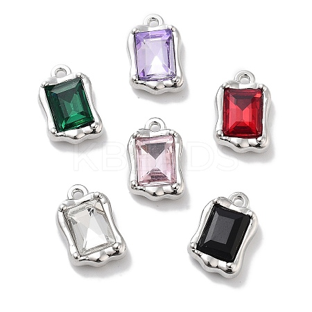 Rack Plating Alloy Rhinestone Charms PALLOY-F311-18P-1