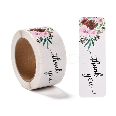 Flower Pattern Paper Gift Tag Stickers DIY-C011-02A-1