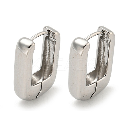 Brass Hoop Earrings EJEW-L211-010R-P-1