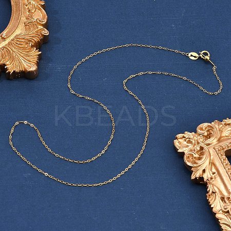 925 Sterling Silver Cable Chain Adjustable Slider Necklaces for Women NJEW-U030-01G-01-1