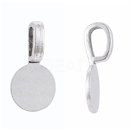Tibetan Style Alloy Glue On Flat Pad Pendant Bails LS-TIBEP-1124-AS-LF-1