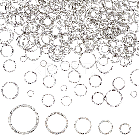 500Pcs 5 Style Iron Soldered Closed Jump Rings IFIN-PH0001-58-1