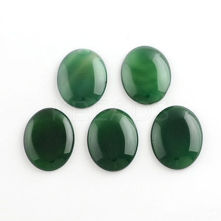 Natural Green Agate Gemstone Cabochons G-R270-14-1