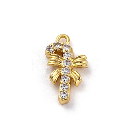 Christmas Series Brass Micro Pave Cubic Zirconia Pendants KK-Q010-01G-02-1