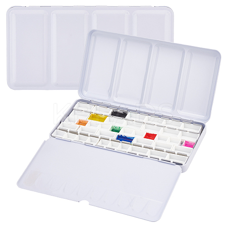 1Pc Iron Empty Watercolor Tin Box Palette Paint Case CON-PH0002-94C-1