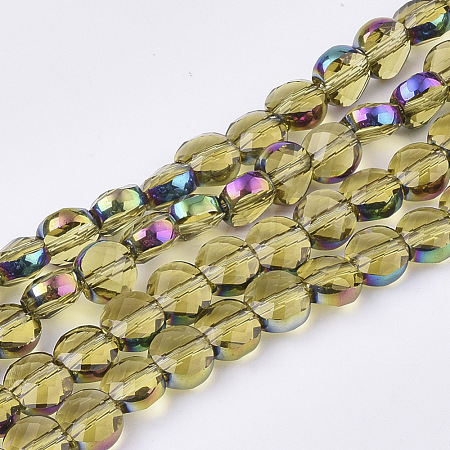Electroplate Glass Beads Strands EGLA-S187-02I-1
