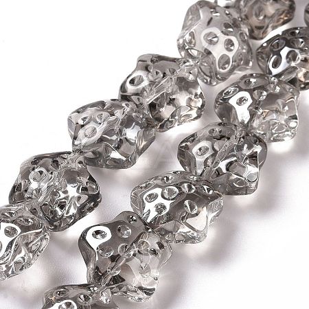 Transparent Electroplate Glass Beads Strands LS-GLAA-C025-01A-1