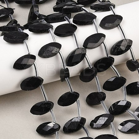 Natural Black Tourmaline Beads Strands G-P607-A03-01-1