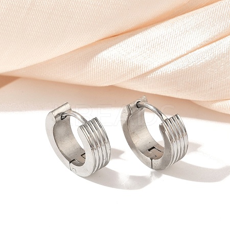 304 Stainless Steel Polishing Effect Hoop Earrings EJEW-M001-40C-P-1
