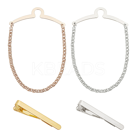 Brass Tie Clip AJEW-FG0003-09-1
