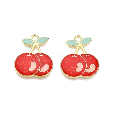 Light Gold Plated Alloy Enamel Pendants PALLOY-N176-25A-RS-1