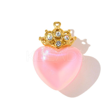 304 Stainless Steel Resin Pendants STAS-OY010-40G-1