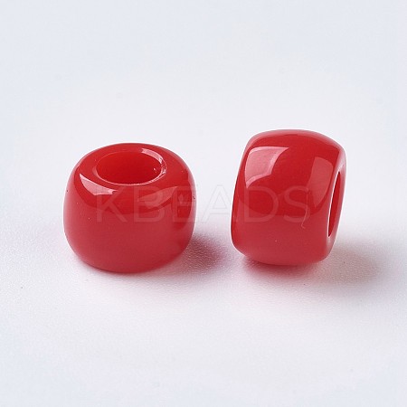 Resin Large Hole Beads LS-X-RESI-WH0002-06E-1