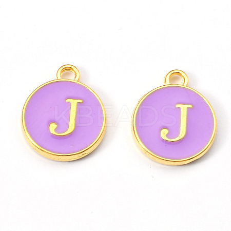 Golden Plated Alloy Enamel Charms ENAM-S118-10J-1