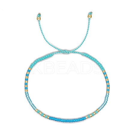 Bohemia Glass Seed Braided Bead Bracelet PW-WGE07FA-12-1