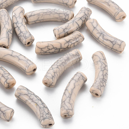Opaque Crackle Acrylic Beads X-MACR-S372-002N-006-1