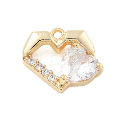 Brass Micro Pave Cubic Zirconia Pendants KK-D283-27G-1