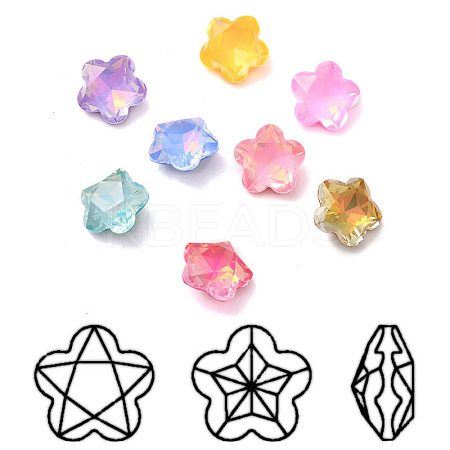 Mocha Style K9 Glass Rhinestone Cabochons RGLA-G017-02B-1