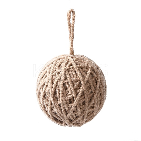 Yarn Knitted Christmas Ball Ornaments AJEW-P106-01F-1