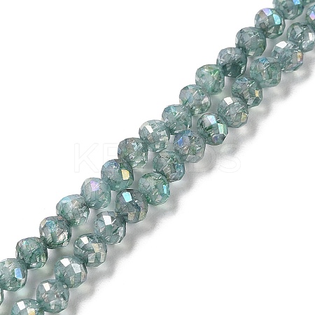 Transparent Electroplate Glass Beads Strands EGLA-F160-02G-1