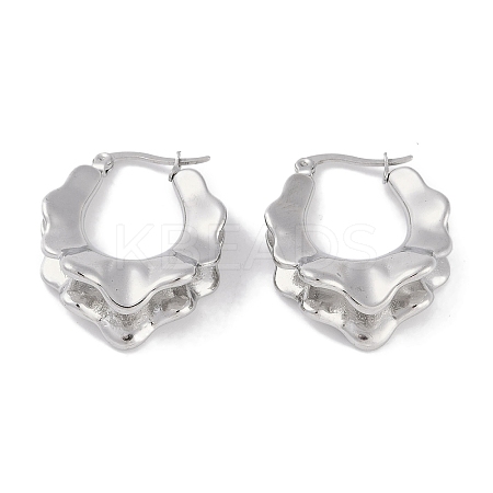 Non-Tarnish 304 Stainless Steel Hoop Earrings EJEW-C105-09P-1
