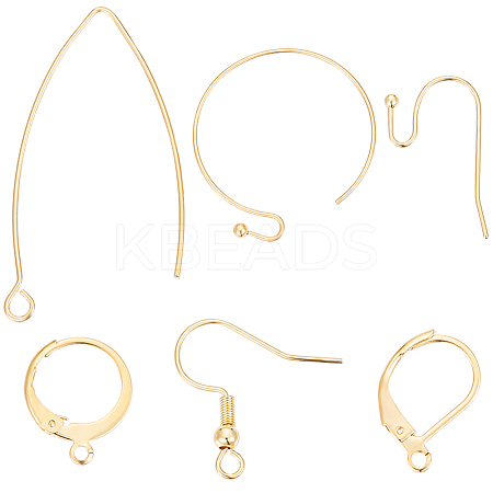 60Pcs 6 Style 304 Stainless Steel & Brass Earring Findings DIY-BBC0001-79-1