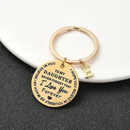 Valentine's Day Brass & 201 Stainless Steel Keychain KEYC-YW00097-05-1