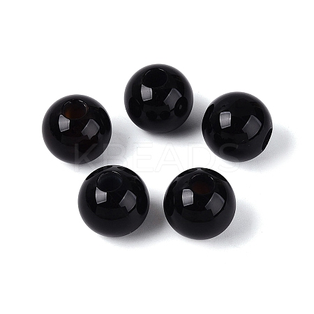 Natural Black Onyx European Beads G-Q602-09C-12-1
