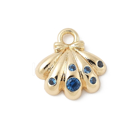 Brass Micro Pave Cubic Zirconia Charms LS-KK-M326-20A-G-1