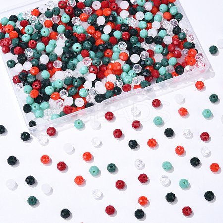7 Strands 7 Styles Imitation Jade Glass Beads Strands EGLA-YW0003-98-1