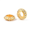 Big Hole Zinc Alloy Pave Grade A Crystal Rhinestone Rondelle Beads LS-ALRI-O007-G01-1
