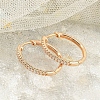 Rack Plating Brass Clear Cubic Zirconia Hoop Earrings EJEW-M090-01G-01-2