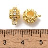 Column Brass Micro Pave Cubic Zirconia Tube Bails KK-C072-05D-G-2