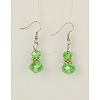 Stylish Faceted Glass Calabash Dangle Earrings EJEW-JE00428-2