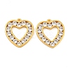 Brass Clear Cubic Zirconia Pendants KK-N254-32G-1