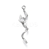 Brass Micro Pave Cubic Zirconia Pendants KK-D312-07P-1