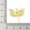 Rack Plating Brass Pave Clear Cubic Zirconia Dragonfly Connector Charms KK-P270-19G-3