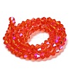 Transparent Electroplate Glass Beads Strands EGLA-A039-T3mm-L14-2