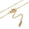 Ion Plating(IP) Initial Letter 304 Stainless Steel Pendant Necklaces NJEW-M199-01G-E-4